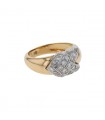 Diamonds and two tones gold ring