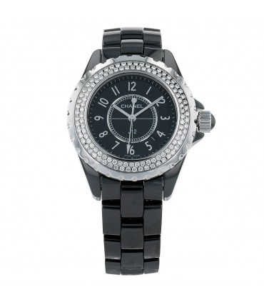 Chanel J12 diamonds, stainless steel and ceramic watch