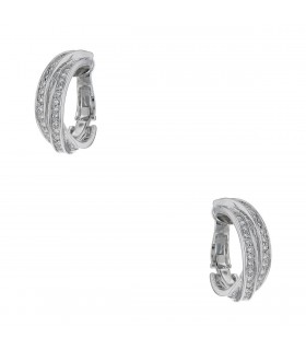 Cartier Trinity diamonds and gold earrings