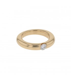 Cartier Ellipse diamond and gold ring