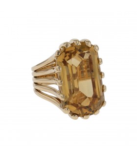 Chaumet citrine and gold ring