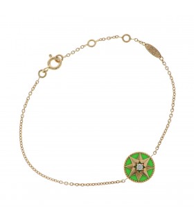 Dior Rose des Vents ceramic, diamond and gold bracelet