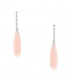 Diamonds, coral and gold earrings