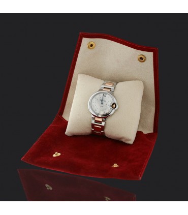 Cartier Ballon Bleu diamonds, gold and stainless steel watch