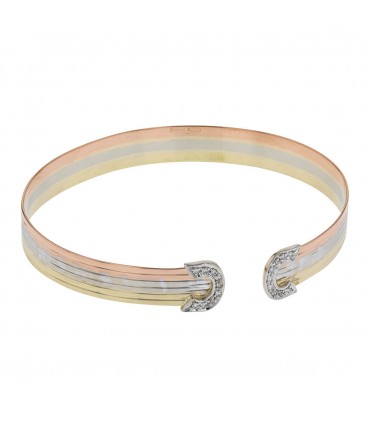 Three tones gold and diamonds bracelet