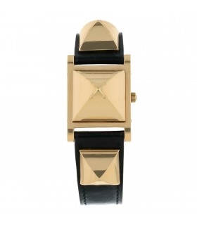 Hermès Médor plated gold watch