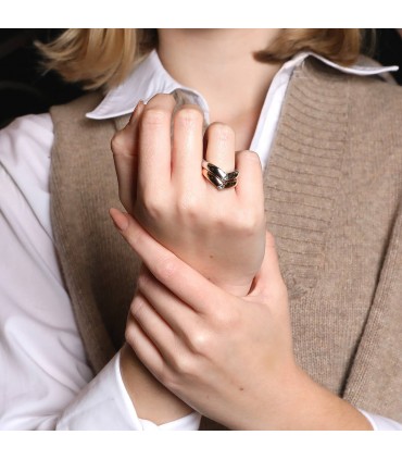 Cartier diamonds, white and rose 18k gold rings