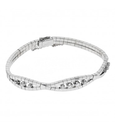 Diamonds and gold bracelet