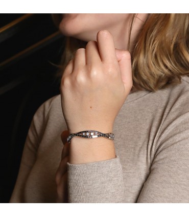 Diamonds and gold bracelet