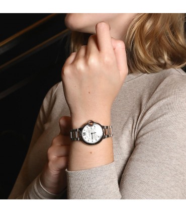 Cartier Ballon Bleu diamonds, gold and stainless steel watch