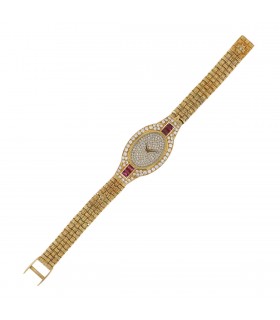 Vacheron Constantin diamonds, rubies and gold watch