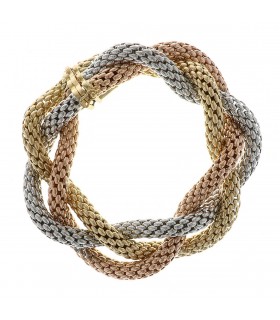 Three tones gold bracelet
