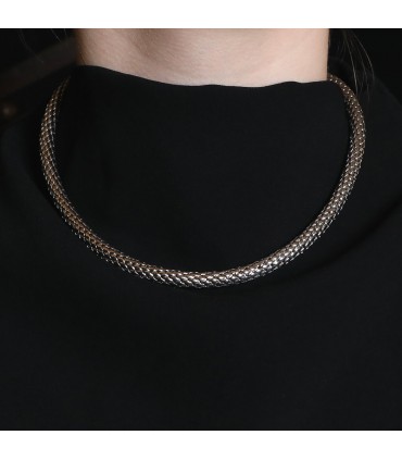 Collier or blanc