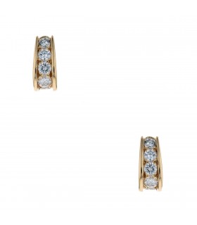 Boucles d’oreilles or, diamants