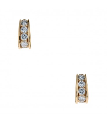 Boucles d’oreilles or, diamants