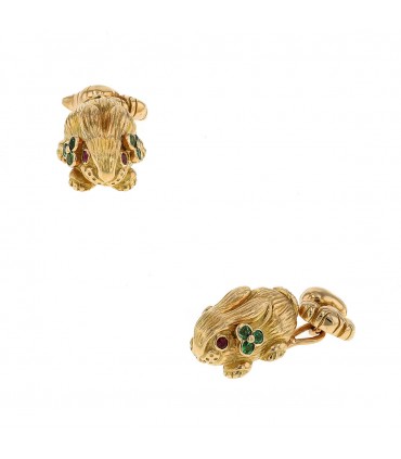 Gold rabbit cufflinks