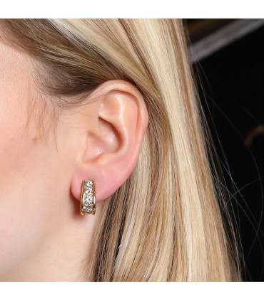 Boucles d’oreilles or, diamants