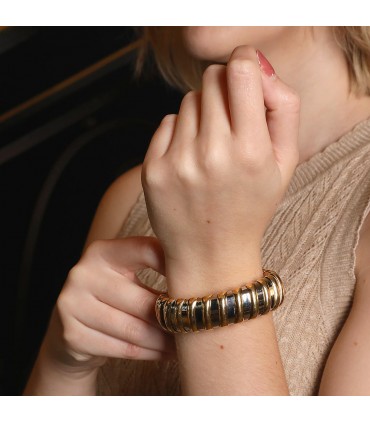 Bulgari gold and steel bracelet