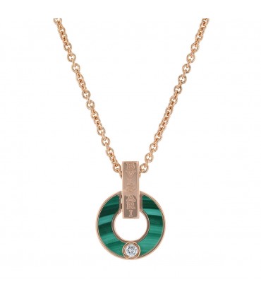 Bulgari Bulgari malachite, diamond and gold necklace