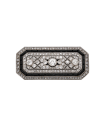 Onyx, diamonds and platinum brooch