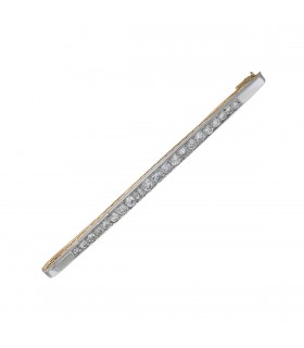 Platinum, gold and diamonds brooch