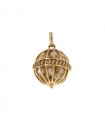 Pendentif boule or, perles
