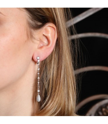Maria Canale diamonds and gold earrings
