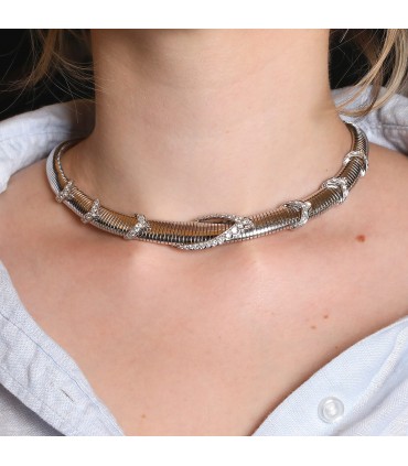 Diamonds and gold necklace
