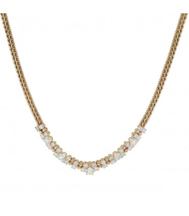 Collier or, diamants