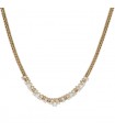 Diamonds and gold necklace