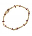Diamonds, rubies and gold bracelet