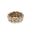Three tones gold ring