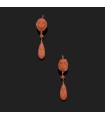 Boucles d’oreilles or et corail