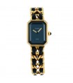Chanel Première gold plated metal and leather watch