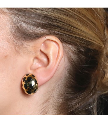 Tiffany & Co. jade and gold earrings