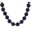 Collier or, perles de lapis lazuli