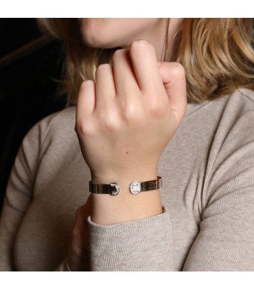 Three tones gold and diamonds bracelet