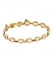 Bracelet or, diamants, rubis