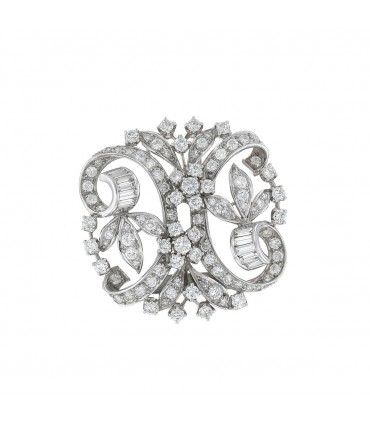 Broche or, diamants
