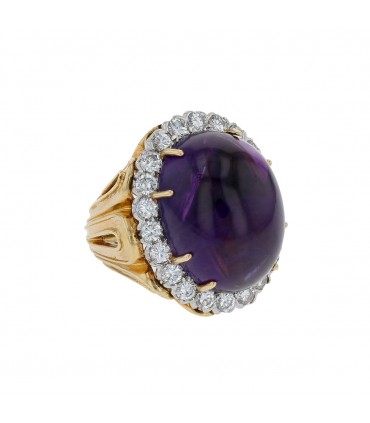 David Webb diamonds, amethyst, gold and platinum ring