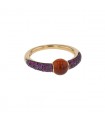 Pomellato M’ama non M’ama garnet, pink sapphires and gold ring