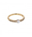 Pomellato M’ama non M’ama milky diamonds, moonstone and gold ring