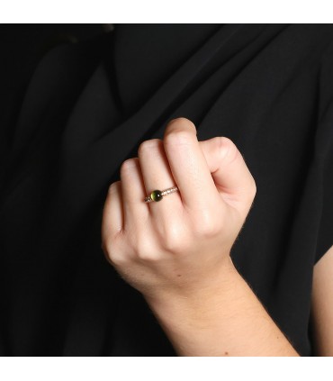 Pomellato M’ama non M’ama peridot and gold ring