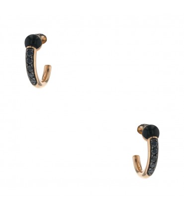Pomellato M’ama non M’ama onyx, black diamonds and gold earrings