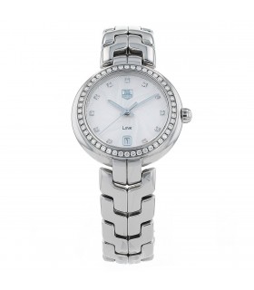 Tag Heuer Link diamonds and stainless steel watch