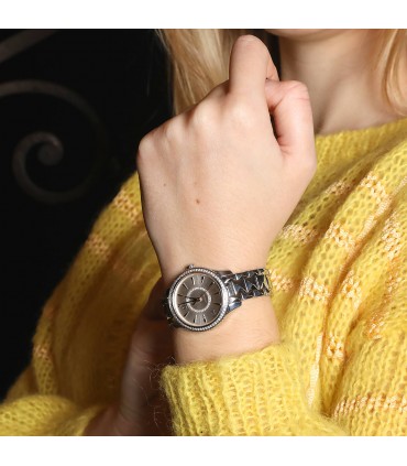 Dior VIII stainless steel and diamonds watch