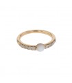 Pomellato M’ama non M’ama milky diamonds, moonstone and gold ring