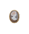 Cameo and gold brooch