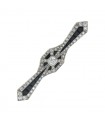 Diamonds, onyx and gold brooch