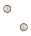 Mabe pearls and gold earrings